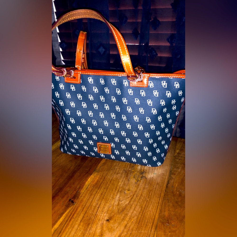 Dooney & Bourke navy blue gretta dome handbag